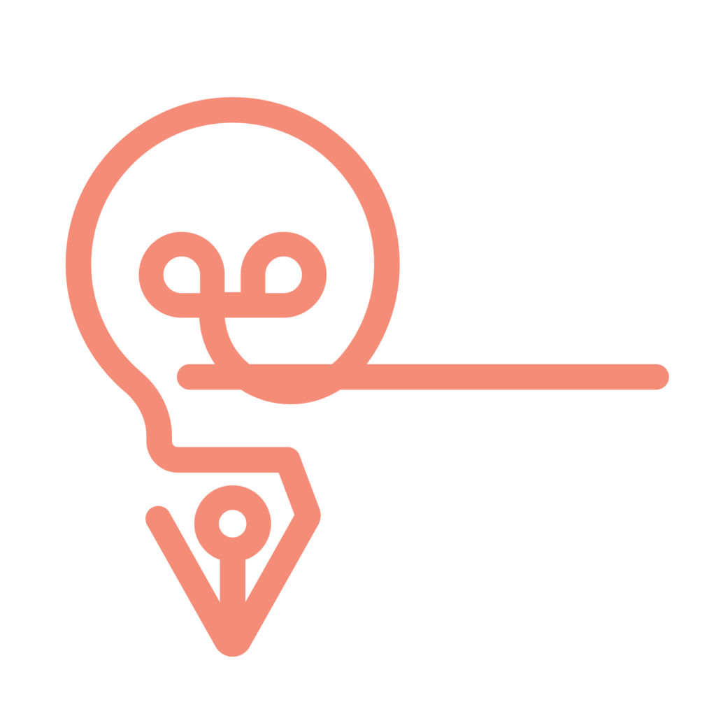 Icon of a lightbulb pinpointing into a key learning